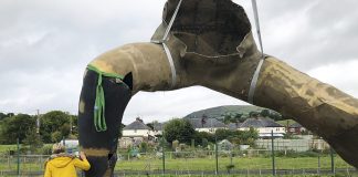 Plymouth’s controversial sculpture ‘Bianca’ is nearing completion Bianca