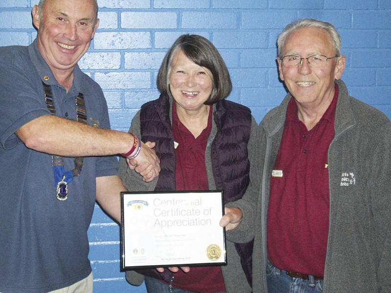 Alan and Maureen Stockdale with President Graham Hyde