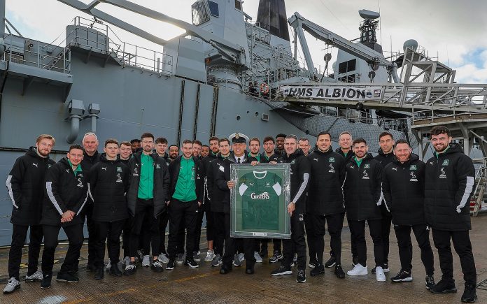 PLYMOUTH ARGYLE VISITS 47 COMMANDO IN DEVONPORT