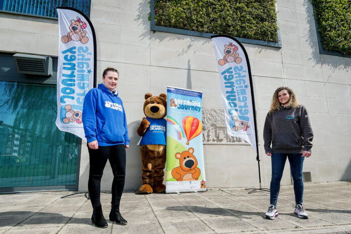 Julie Spencer from Jeremiah’s Journey (left) pictured with Gem Pope from Amazon Julie Spencer from Plymouth charity, Jeremiah’s Journey (left) pictured with Gem Pope from Amazon