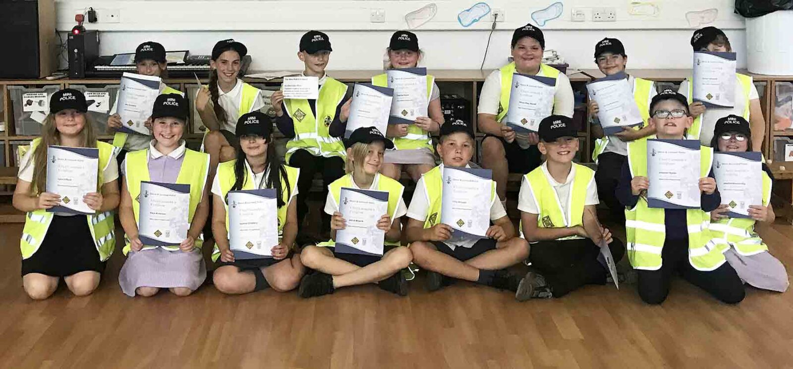 The children with their certificates