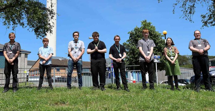 Project SEARCH graduates (left to right) Ross Buckley, Callum Newson, Tom Lilley, Marcus Bazeley, Lewis Matti, Callum Coot, Jodie Richardson and Kieron Foster. Project SEARCH graduates (left to right) Ross Buckley, Callum Newson, Tom Lilley, Marcus Bazeley, Lewis Matti, Callum Coot, Jodie Richardson and Kieron Foster.