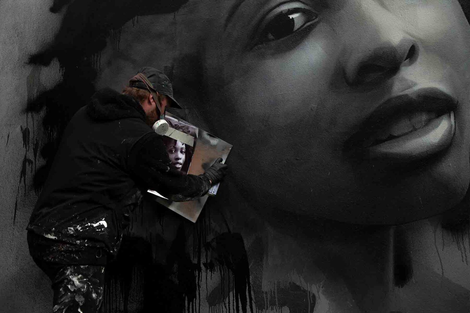 City Culture: Street Art in Stonehouse with artist Joe Greenaway. Photo by Brett Lockwood.