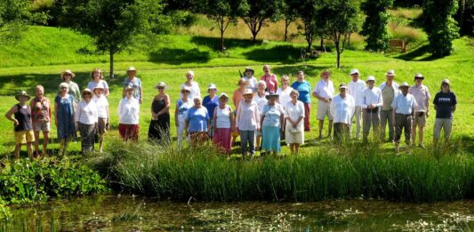 Members of Plymouth Philharmonic Choir performing at The Garden House. Photo Howard Perks