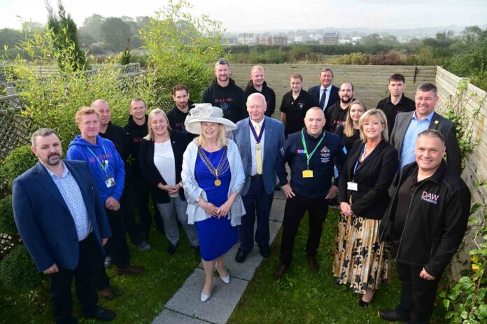 Building Heroes graduates and representatives from City College Plymouth and the Sherford Skills Training Centre Building Heroes graduates and representatives from City College Plymouth and the Sherford Skills Training Centre