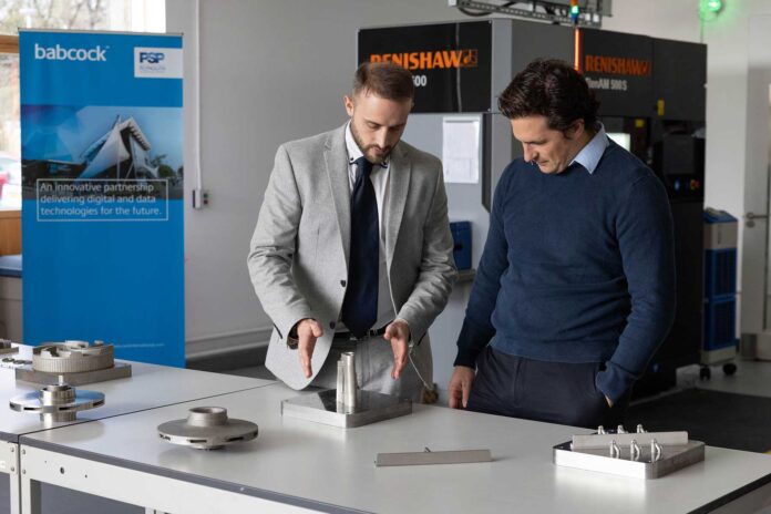 James Bye, with MP Johnny Mercer at the new Additive Manufacturing facility James Bye, with MP Johnny Mercer at the new Additive Manufacturing facility