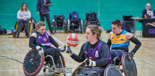 Faye in action with West Country Hawks. Photo: Anthony Hayton