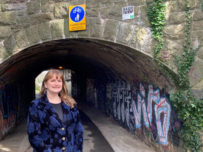 Councillor Maddie Bridgeman pictured in front of the tunnel Councillor Maddie Bridgeman pictured in front of the tunnel