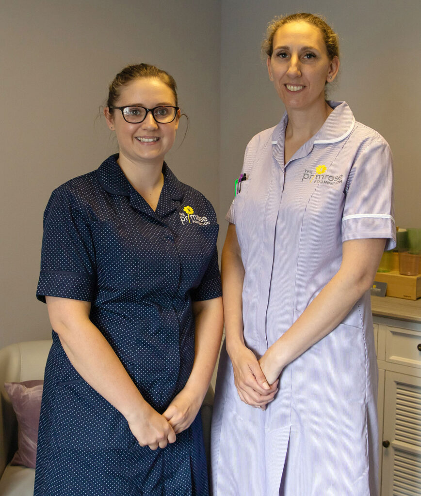 Recently appointed specialist care nurses Katie and Kara