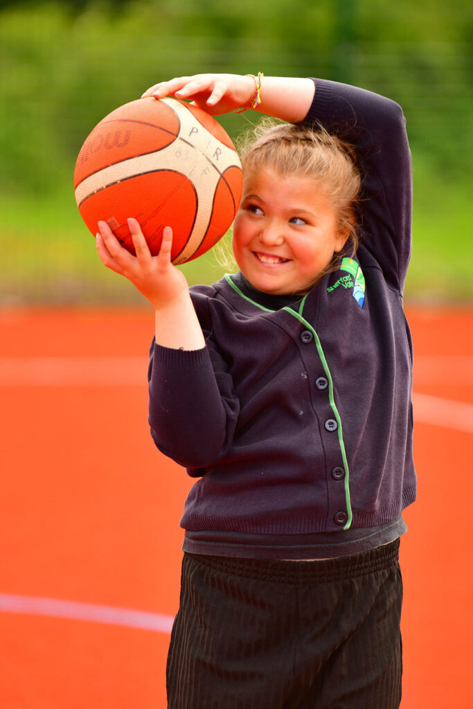 Basketball is popular with youngsters at Sherford. Photo: John Allen