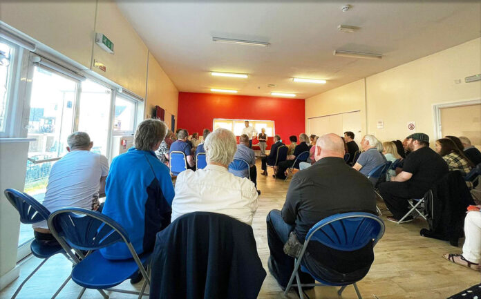 Greenbank residents turned out in force for the meeting chaired by Luke Pollard MP Greenbank residents turned out in force for the meeting chaired by Luke Pollard MP