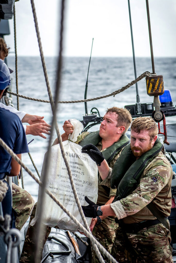 Drug-haul-One-of-HMS-Montrose-boat-crews-offloads-some-of-the-haul