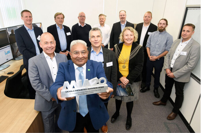 Councillor Pat Patel pictured with the 5G Innovation Award at the official opening of the Smart Sound Connect control centre Councillor Pat Patel pictured with the 5G Innovation Award at the official opening of the Smart Sound Connect control centre