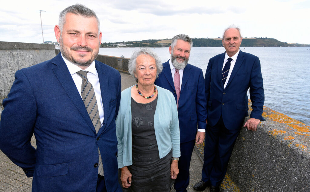 Freeport success, from left to right: Councillor Richard Bingley, Councillor Judy Pearce, Plymouth and South Devon Freeport interim chief executive Richard May and Councillor John Hart