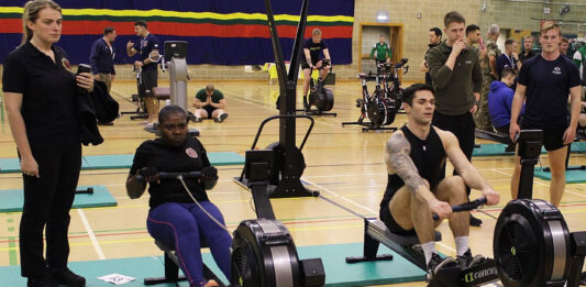 HMS Drake’s Wyvern Centre Gym complex in Devonport has hosted a triathlon for service personnel who are recovery from injury or illness.
