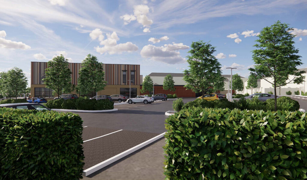Proposed render of Sherfords new state of the art leisure centre