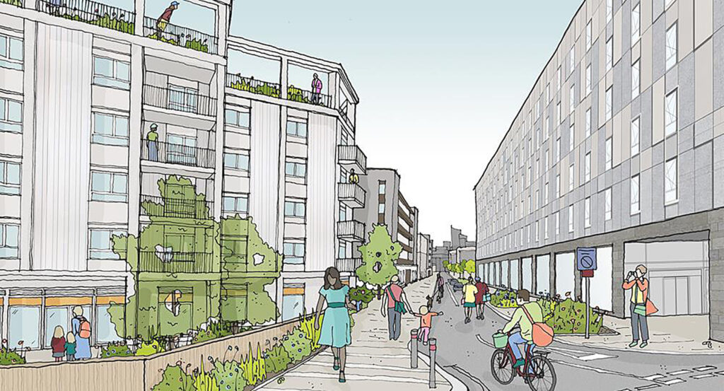 Artist’s impression of the new development at mill-bay Boulevard
