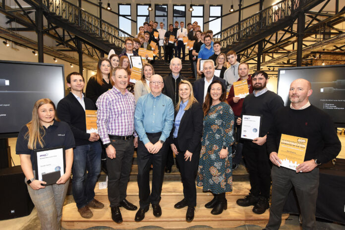 Apprentice awards Winners and industry leaders at the awards ceremony