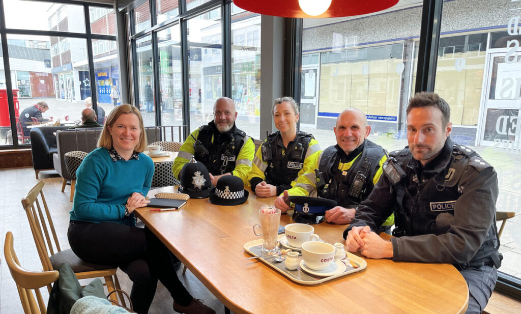 Saltram Meadow and Market Square updates, councillor rebecca smith meets police