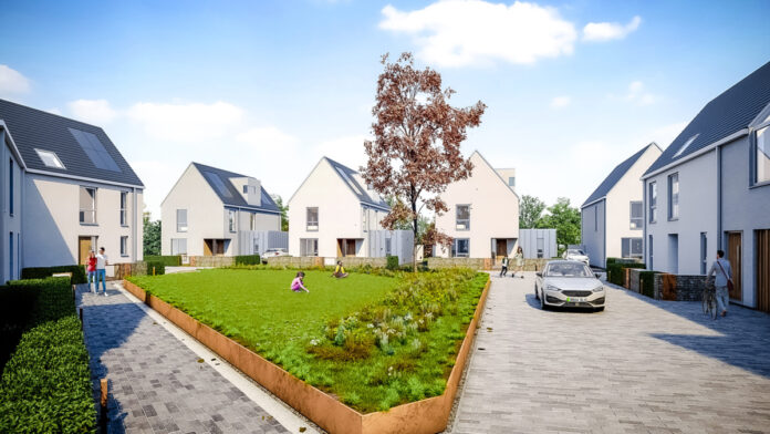 Plymstock new homes Broadland Gardens A Saltram Meadow and Market Square Plymstock new homes Broadland Gardens
