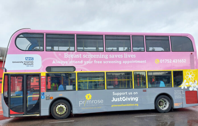 Breast screening awareness bus