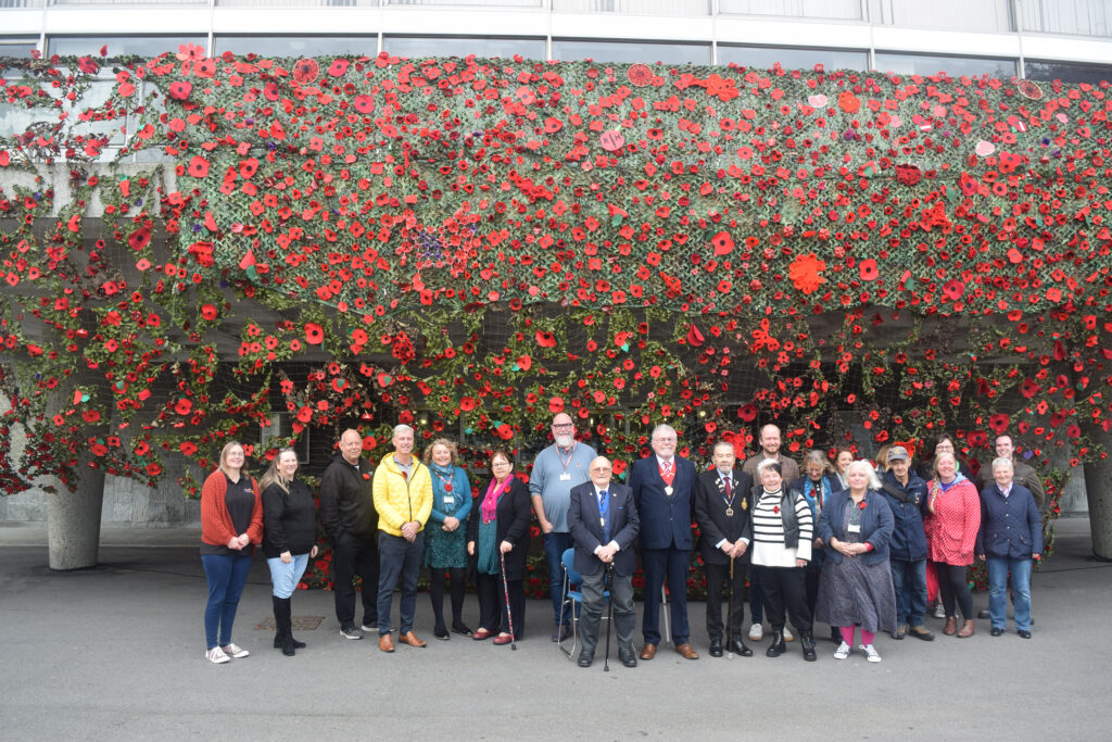 A wave of handmade, weather proof poppies arenow displayed on the Council House balcony for Remembrance Sunday on November 12.