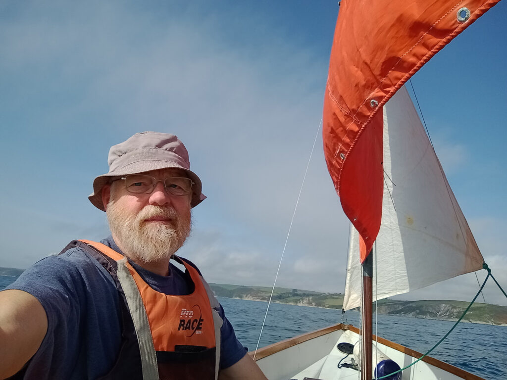 Marine, electrical and mechanical engineer Mervyn Freeman on his Drascombe Lugger