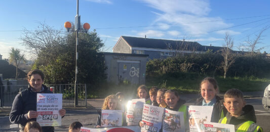 Marine Academy Primary in St Budeaux had a visit from Plymouth Moor View MP Johnny Mercer to talk about road safety.