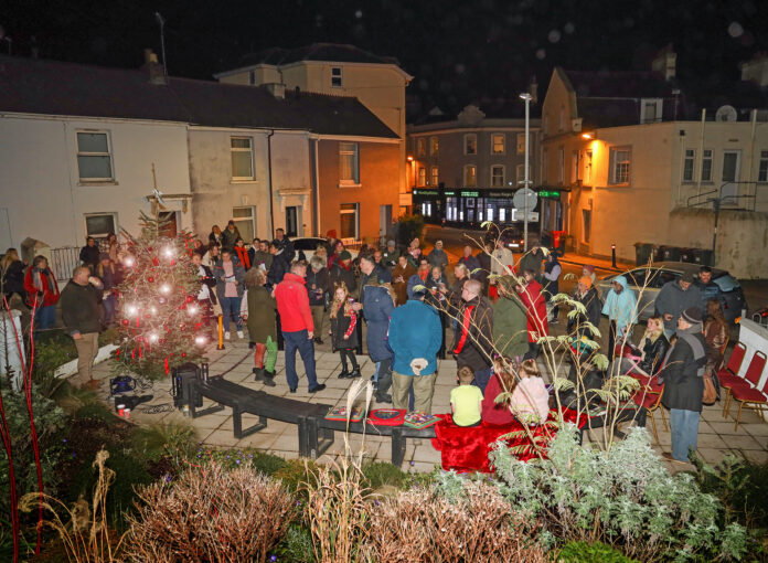 Stoke Christmas lights 1 Stoke residents gathered for festive celebration Photo: Roy Perring