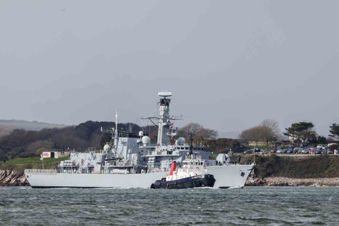 FRIGATE HMS ST ALBANS RETURNS TO SEA AFTER MASSIVE REVAMP IN PLYMOUTH