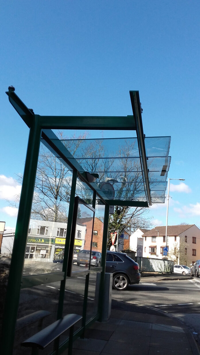 Shelter alterations a bus shelter