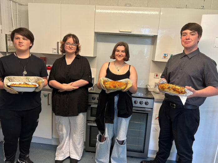 Cooking classes (L-R) Robin, Scarlet, Lilli and Kaiden