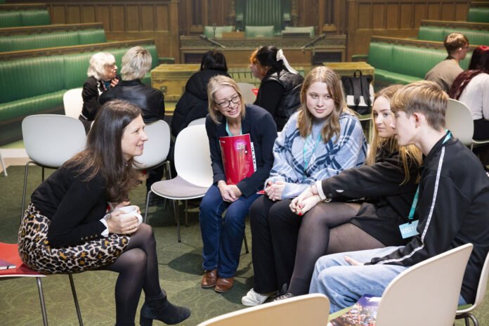 Plympton Academy students with Baroness Penn