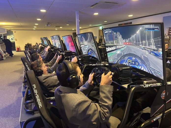 All Saints students compete on F1 simulators