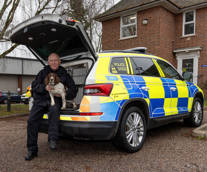 Police dog Tweed and owner