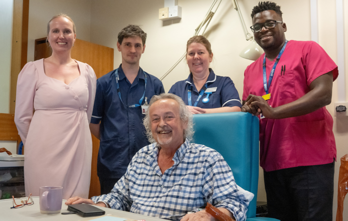 Cancer patient and team