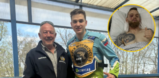 Who is the Slovenian rider replacing Tobias Thomsen after horror crash?